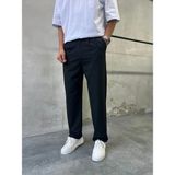 Difransel Jeans Erkek Pileli Rahat Kesim Yüksek Bel Baggy Pantolon - Siyah