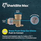Diğer 126609096 Max 1/2 İnç X 1/2 İnç Fnpt Damla Kulak Dirsek, Pirinç Tesisat Bağlantısı Bağlantısı İçin İtin, Pex Boru, Bakır, Cpvc, Pe-Rt, Hdpe, Ur334A