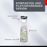 Diğer 126628551 Smartline Borosilikat Cam Sürahi Kapaklı, 1 Litre, Cam Sürahi, Su, Cam Sürahi, Buzlu Çay, Meyve Suyu, Şarap, Kokteyller