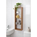 Diğer 128870002 Modern Pleksi Duvar Rafı Organizer Demonte Mdf Duvara Monte Dekoratif Raf, Mutfak Banyo Salon İçin Şeffaf Raflı Minimalist Duvar Rafı 20X60 Cm