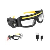 Diğer 131941463 Hareket Sensörü Ve Dokunmatik Kontrollü Led Koruycu Güvenlik Gözlük, Gece Koşusu, Kamp, Balıkçılık, Bisiklet, Yürüyüş, Kitap Okuma Eller Serbest Aydınlatma İçin 5 Modlu Usb C Işıklı Sarı