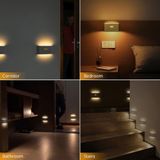 Diğer 57855210123883580184975 Sensörlü Aplik Gece Lambası Şarjlı Mıknatıslı Çift Yönlü Hero Led Beril Merdiven Koridor Lambası Aydınlatma 1 Abanoz