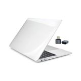Diğer 57858324451266299283959 Macbook Air M1 Kılıf 13 İnç Sert Şeffaf Hardcase A2337 / A2179 / A1932 Uyumlu Kristal Parlak Çizilmez + Usb Adaptör Şeffaf Addison