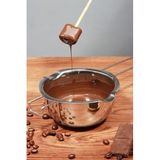 Diğer 57858324452619799283959 304 Çelik 400 Ml Kulplu Benmari Çikolata Eritme Çırpma Kabı Cin867 Açık Gri