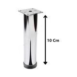 Diğer 57858324454005199283959 Mobilya Kanepe Koltuk Çekyat Yükseltme Ayağı Tablalı Krom Metal 10 Cm 4 Adet Vidaları İle Birlikte Abanoz