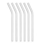 Diğer Cam Eğimli Isıya Dayanıklı Pipet Meşrubat Meyve Suyu Kamışı Pipeti - 20 Cm. - 5 Adetlik 1 Paket Şeffaf