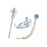 Diğer Frozen Model Saç Taç ve Asa Seti Karlar Ülkesi Elsa Tacı