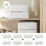 Diğer Home Wave 8'li Büyük Boy Gri Pötikare Baza Altı Hurç Set 62 X 46 X 22 Cm
