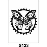Diğer Karışık Desenler Stencil Şablon (25x25) S-123