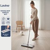 Diğer Lavine Yengeç Mop Temizlik Seti Mandallı Mop Klipsli %100 Mikrofiber Bez İle Birlikte
