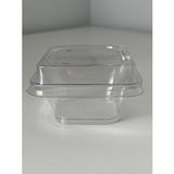 Diğer Lotus Kristal Tatlı Kasesi - Mika Plastik Kap - Şeffaf - Kapaklı - 180 Ml/cc - 30 Adet