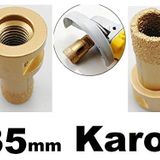 Diğer MERMER GRANİT FAYANS BETON DELME UCU PANCI ELMAS KAROT Profesyonel SARI 35mm PANÇ sipirale tatakılır