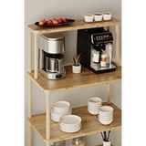 Diğer Modern Mutfak Rafı Kahve Köşesi Standı Çok Amaçlı 4 Katlı Organizer Çam