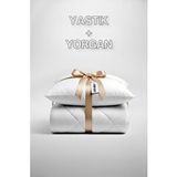 Diğer Niron Tek Kişilik Yorgan + 1 Adet Yastık Seti – 155x215 Cm 4 Mevsim Mikrofiber Konfor Beyaz