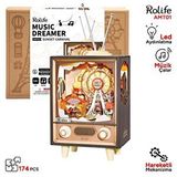 Diğer Rolife Amt01 Dönme Dolaplı Müzik Kutusu (sunset Carnival) Diy Minyatür Maket Model Seti Ahşap 3d Wooden Puzzle 3d Model Kit Detayl