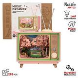 Diğer Rolife Amt02 Tv Görünümlü Müzik Kutusu (sakura dreamy tour) Diy Minyatür Maket Model Seti Ahşap 3d Wooden Puzzle 3d Model Kit Deta