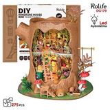 Diğer Rolife Dg179 Masal Ağaç Evi (fairytale Tree House) Diy Minyatür Maket Model Seti Mini Dollhouse 3d Model Kit Detaylı Dekoratif Hob