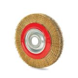 Diğer Taşlama Motoru Fırçası 150 mm Spiral Sarı Tel Fırça Kir Pas Yağ Sökme Fırçası