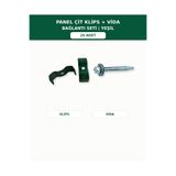 DİĞER1111 Panel Çit Direği Klips - Vida 20'li Yeşil Renk