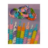 DİĞER1111 Pop It Bileklik , Push Bubble Fidget Stres Zihinsel Oyuncak Popit Dimple (Karışık)