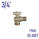 Diğerkam 3/4' Mini Çamaşır Makina Musluğu, 50 Adet