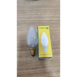 DiğerKP Shahbaa E14 İnce Duy 25 Watt Klasik Akkor Mum Ampul - Avize İçin Dekoratif Buzlu Sarı Işık