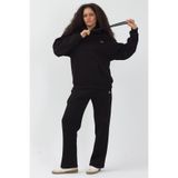 diğerr1 Kadın Oversize Basic Eşofman Takımı – Bordo / Rahat Kalıp Sweatshirt + Bol Paça Alt