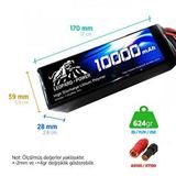 Digerui Leopard Power 10000 Mah 11.1v 3s 25c Uav/multirotor/drone Şarjlı Li-po Lityum Polimer Lipo Batarya Pil