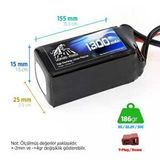 Digerui Leopard Power 1300 Mah 22.2v 6s 30c Şarjlı Li-po Lityum Polimer Lipo Batarya Pil T Plug