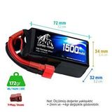 Digerui Leopard Power 1500 Mah 14.8v 4s 25c Şarjlı Li-po Lityum Polimer Lipo Batarya Pil T Plug