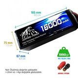 Digerui Leopard Power 16000 Mah 22.2v 6s 25c Uav/multirotor/drone Şarjlı Li-po Lityum Polimer Lipo Batarya Pil Xt150 Plug