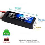 Digerui Leopard Power 2600 Mah 22.2v 6s 25c Şarjlı Li-po Lityum Polimer Lipo Batarya Pil T Plug