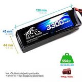 Digerui Leopard Power 3300 Mah 22.2v 6s 40c Şarjlı Li-po Lityum Polimer Lipo Batarya Pil T Plug