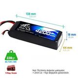 Digerui Leopard Power 4200 Mah 7.4v 2s 40c Şarjlı Li-po Lityum Polimer Lipo Batarya Pil T Plug