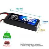 Digerui Leopard Power 5200 Mah 22.2v 6s 40c Şarjlı Li-po Lityum Polimer Lipo Batarya Pil T Plug