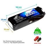 Digerui Leopard Power 8000 Mah 11.1v 3s 25c Uav/multirotor/drone Şarjlı Li-po Lityum Polimer Lipo Batarya Pil