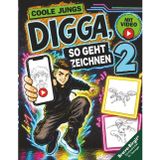 Digga, so geht Zeichnen lernen 2 Next Level | mit Zeichenvideos: Zeichenbuch für Jungs ab 12 Jahren mit coolen Schritt für Schritt Motiven & Challenges (Digga-Zeichenbuchreihe)