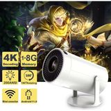 Digi Monster AMX100 Android 11 Mini Projektör | Wifi & Bluetooth Destekli | Akıllı Ev Sineması Projeksiyon Cihazı - Beyaz