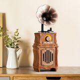 Digi Monster PG-AS31 | Retrogram | Nostaljik Gramofon Tasarımlı Bluetooth Hoparlör | Am/fm Radyo | USB – Tf Kart – Aux Destekli | 1800MAH Şarjlı - Ahşap