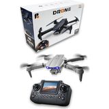 Digi Monster R09-S Katlanabilir Wifi Fpv Kameralı Mini Drone | Canlı Görüntü Aktarım – Headless Mod – 360° Takla – Tek Tuş Kalkış Iniş – E-Series Rc Ufo - Gri - Siyah