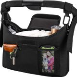 DigiGlow Çift Bardak Tutacağı, Çift Askılı Kanca ve Omuz Askısı ile Evrensel Bebek Arabası Düzenleyici, Uppababy, Bebek Jogger, Britax, BOB, Şemsiye ve Evcil Hayvan Arabası gibi Bebek Arabası için