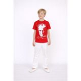Dıgıl Kids Erkek Çocuk Atatürk T-Shirt Pantolon Gösteri Kıyafeti - Kırmızı - Beyaz - 5 Yaş
