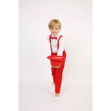 Dıgıl Kids Erkek Çocuk Takım Askı Papyon Gömlek Pantalon - Kırmızı - Beyaz - 5 Yaş