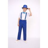 Dıgıl Kids Erkek Çocuk Takım Askı Papyon Gömlek Pantalon - Mavi - Beyaz - 13 Yaş