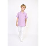 Dıgıl Kids Polo Yaka T-Shirt Likralı Beyaz Pantolon Erkek Çocuk Takım - Lila - 7 Yaş