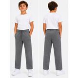 Dıgıl Kids Ribanalı Eşofman Altı Pantalon Likralı Ilkokul Orta Okul 2 Iplik Kumaş Düz Paça (Unisex) - Gri - 14 Yaş