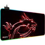 Digipod Rgb Oyuncu Mousepad Rgb Gaming Oyuncu Mouse Pad Kaymaz Taban 70 x 30 4mm Kalınlık - Siyah - Kırmızı