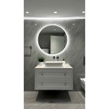 Digital Buğu Çözücü Dokunmatik Işıklı Yuvarlak Banyo Aynası (60-80cm) Renk : Beyaz Işık
