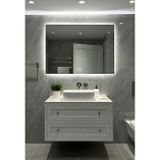 Digital Buğu Önleyici Dokunmatik Dimmerli Beyaz LED Dikdörtgen Banyo Makyaj Aynası 30x50 40x60 50x70 60x80