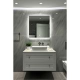 Digital Dokunmatik Dimli Butonlu Kare LED Işıklı Ayna Beyaz Işık 50,60,70,80 cm Banyo Makyaj Aynası
